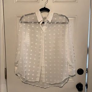 Women button down white